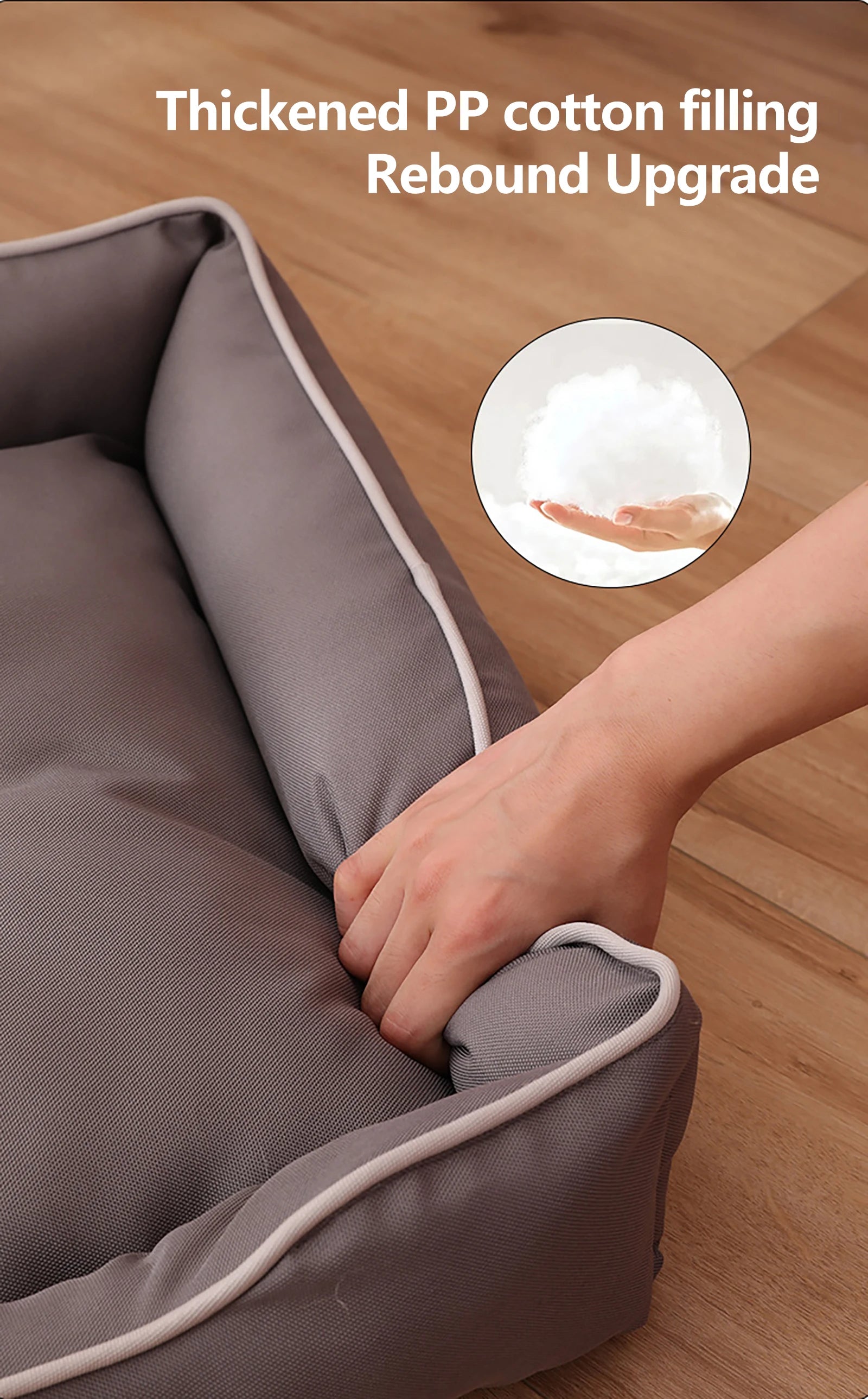 Waterproof Dog Bed – All-Season Oxford Fabric Pet Bed with Thickened PP Cotton Filling