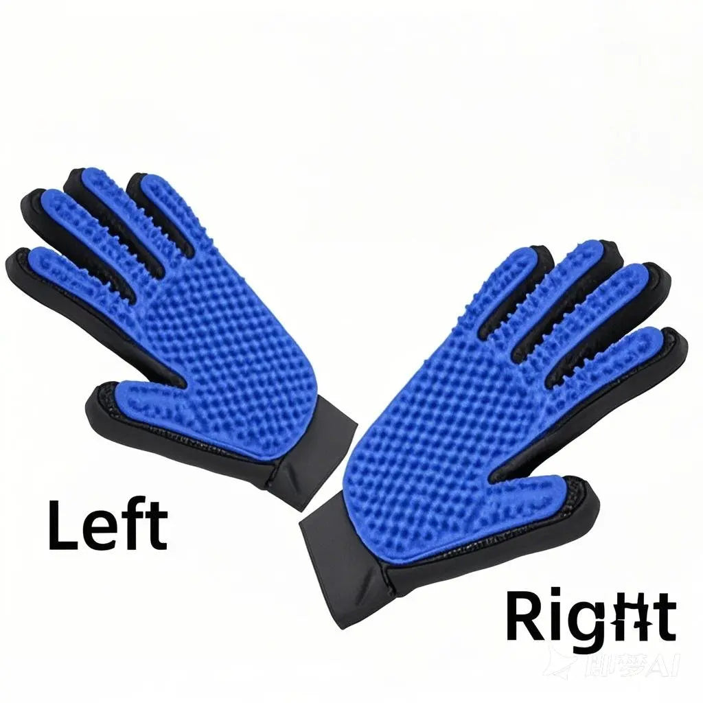 Pet Grooming Glove 🐾 Deshedding & Massage Brush for Dogs & Cats