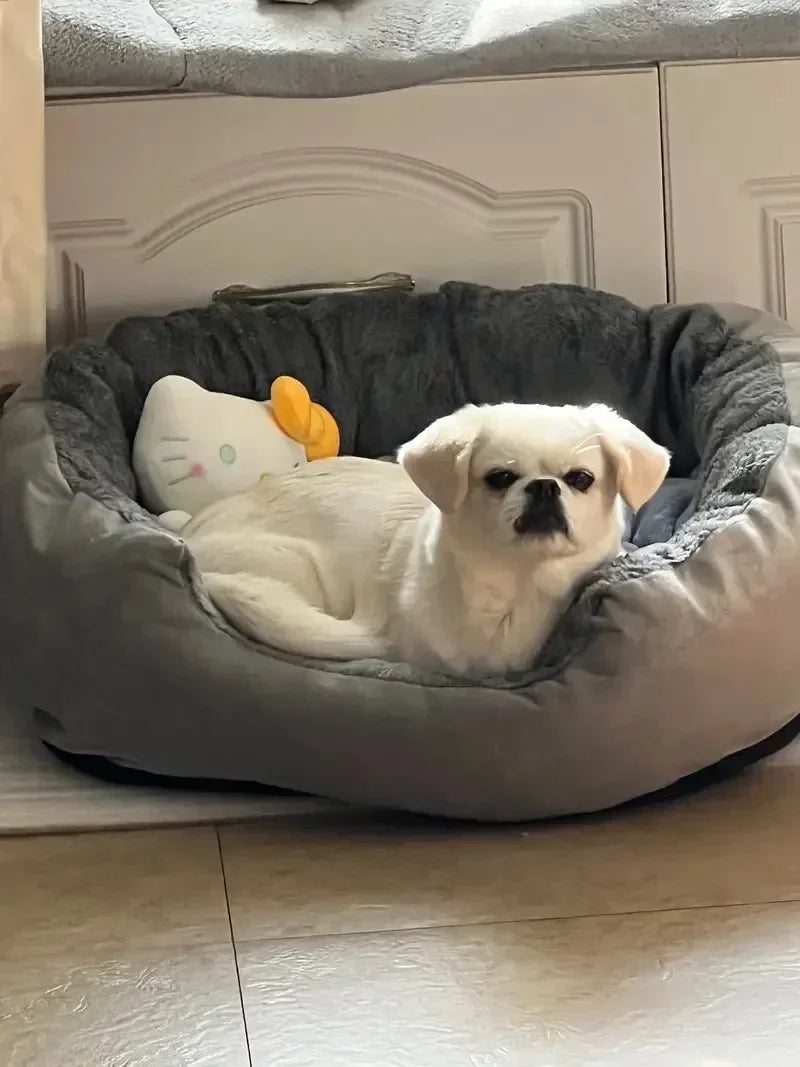Very Soft Warm Dog Bed Sofa – Cozy Pet Basket for Medium & Large Dogs & Cats