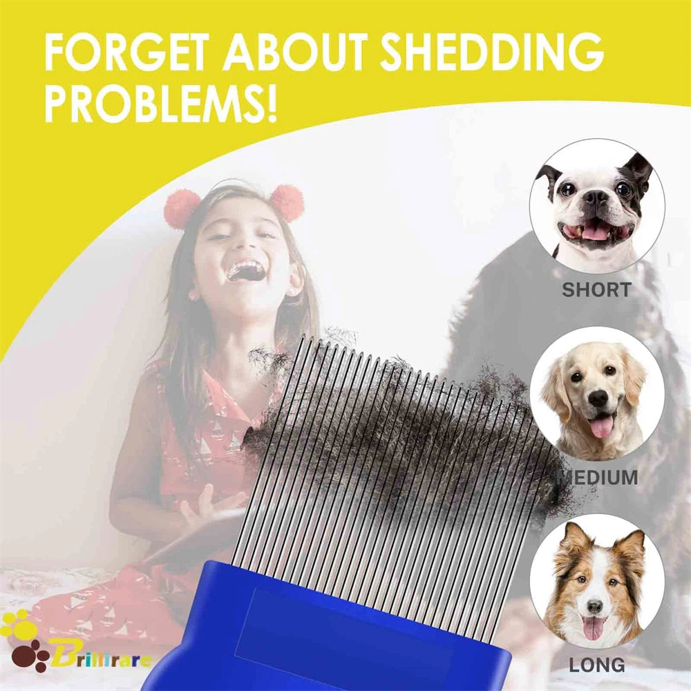 Flea Comb 4Pcs Set – Durable High-Strength Teeth Pet Grooming Combs for Dogs & Cats – Tear Stain & Float Hair Remover