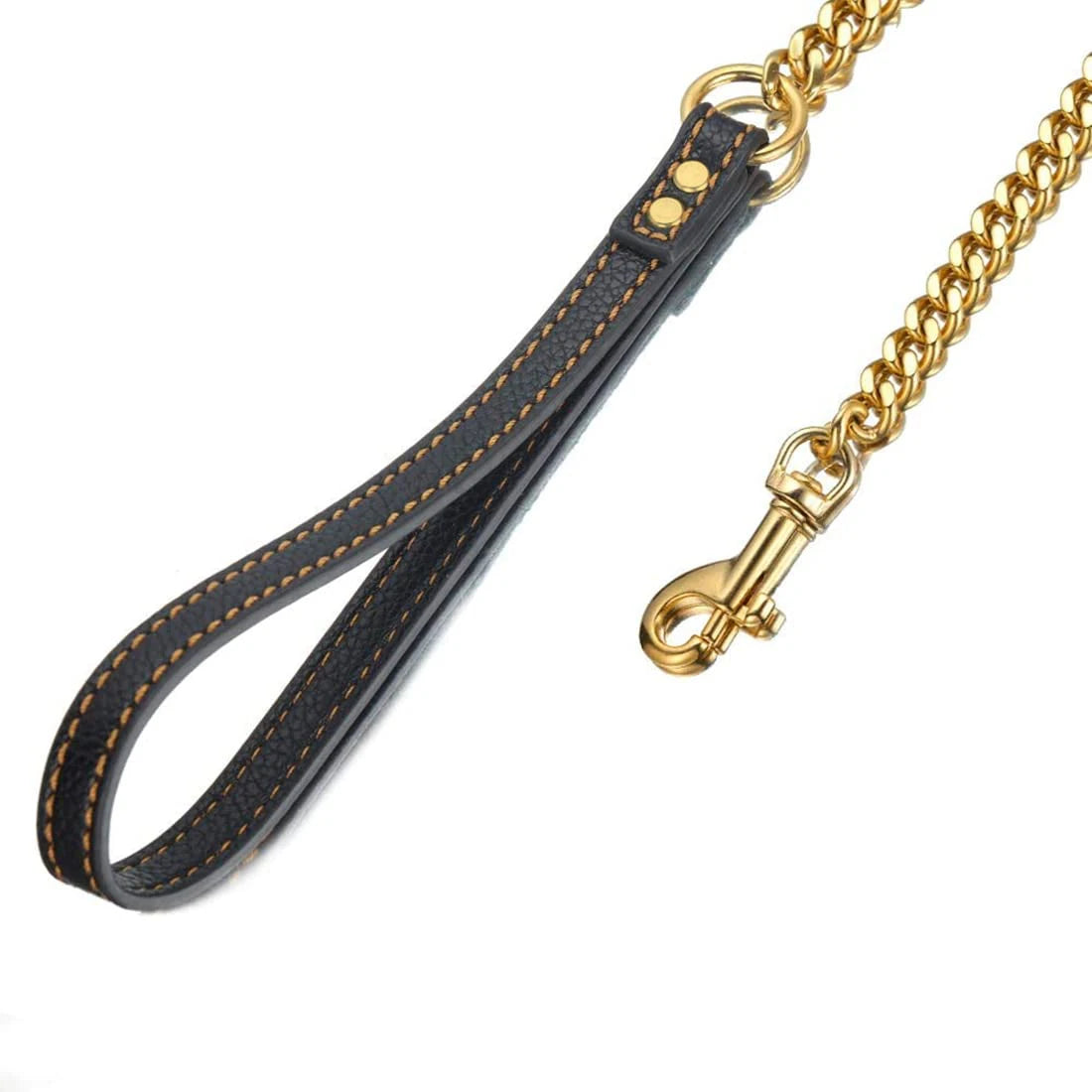 Stainless Steel Cuban Dog Chain Collar – Gold & Silver Training Link Collar