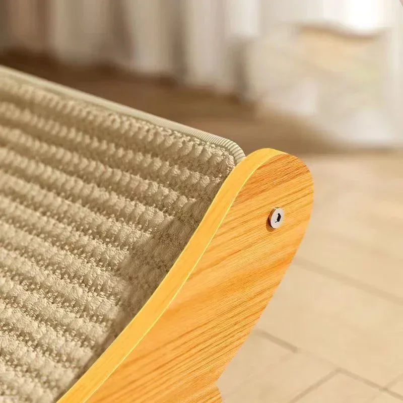 🐱 Wooden Cat Scratching Pad – Multifunction Cat Bed & Scratch Board