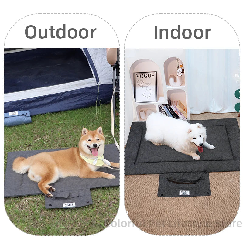 Waterproof Foldable Pet Mat – Portable Dog Bed Blanket for Outdoor & Indoor Use