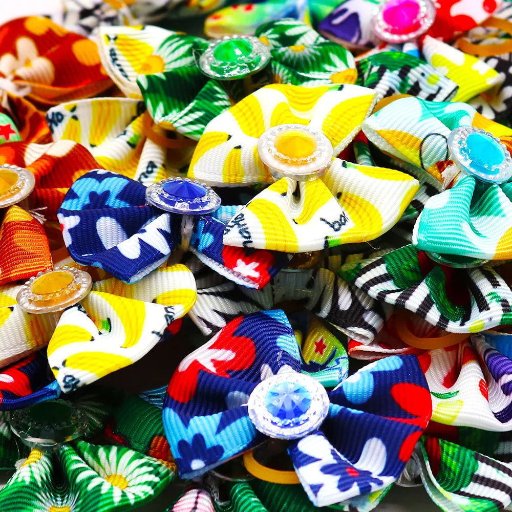 Dog Hair Bows 🎀 20pcs Summer Diamond Grooming Acce
