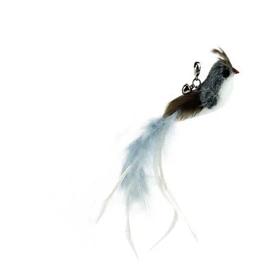 Hands-Free Bird & Feather Cat Wand – Suction Cup Interactive Toy with Bell