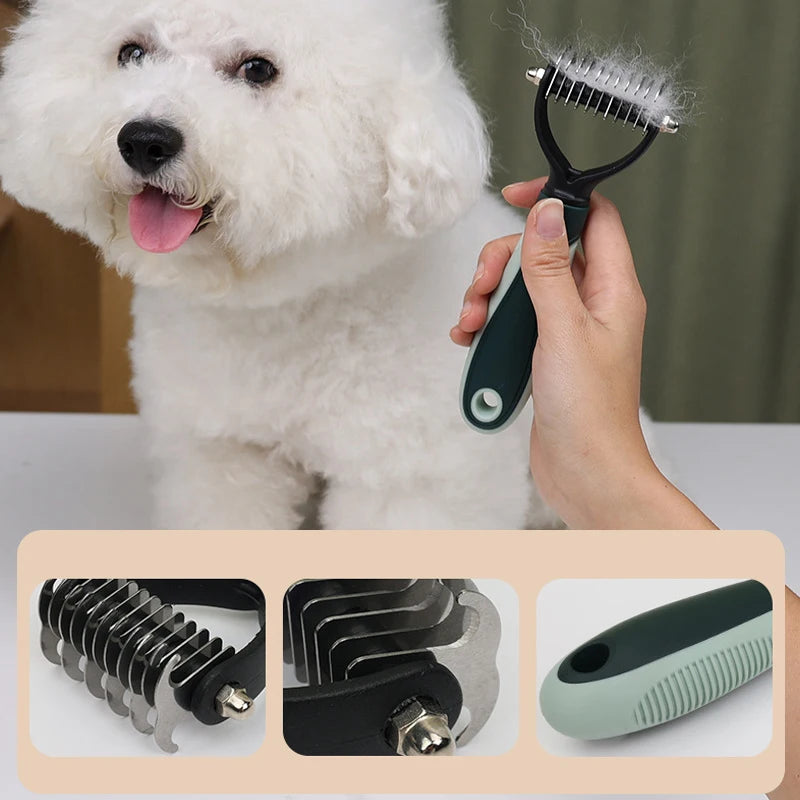 🐾 8-in-1 Dog & Cat Grooming Comb Set – All-in-One Pet Cleaning & Hair Removal Brush Kit