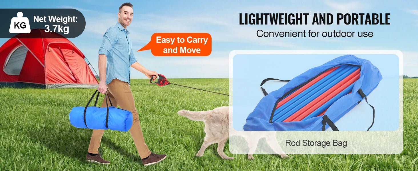 Dog Agility Training Set – 4 PCS Hurdles, Poles, Ring & Box 🐾🏃‍♂️