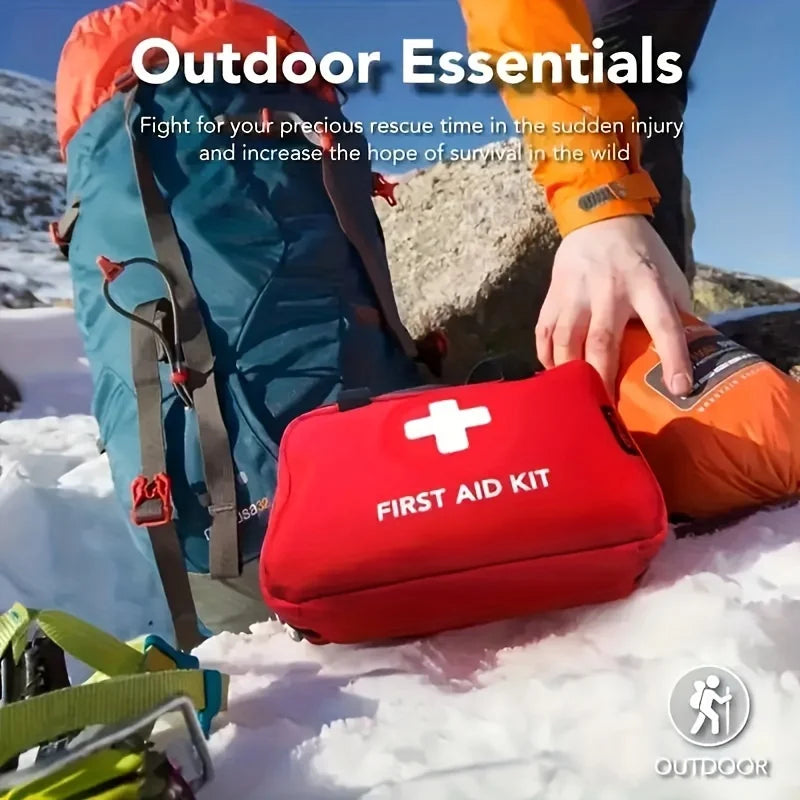 Multi-Purpose First Aid Kit – Portable Emergency Medical Kit for Hiking, Hunting, Camping & Travel (Small/Large Sizes)