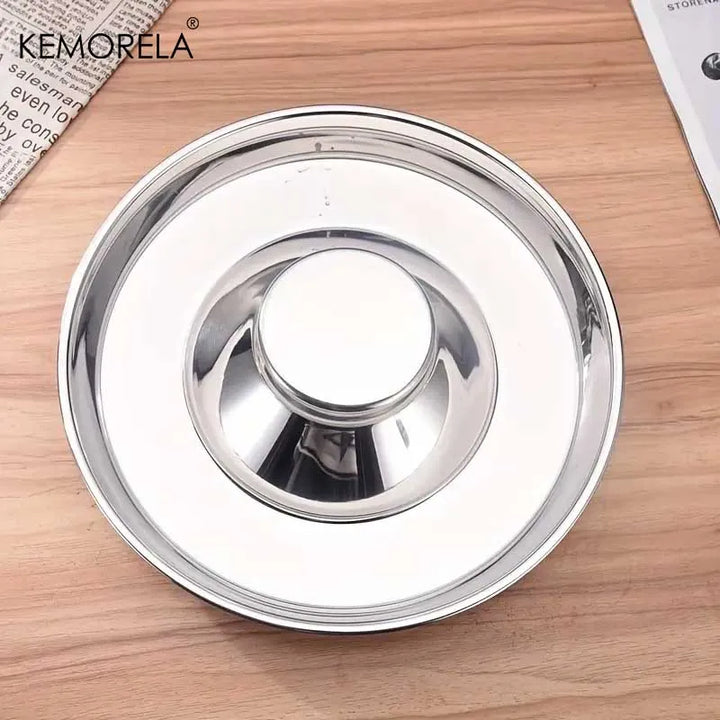 1PC Stainless Steel Dog Slow Feeder Bowl – Puppy Weaning Food & Water Dish, Anti-Gulping Pet Feeder Bowl