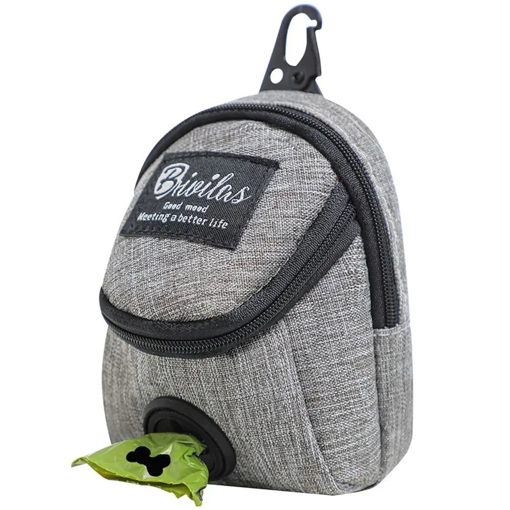 Portable Dog Training Treat Pouch – Outdoor Dog Snack Bag with Waist Strap & Poop Bag Holder