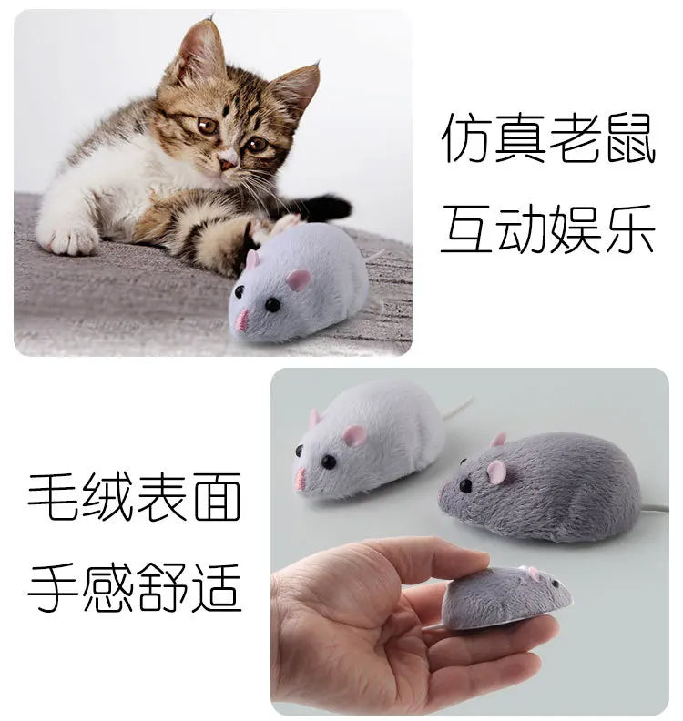 Electric RC Mouse Cat Toy – Remote Control Infrared Moving Rat for Interactive Pet Play & Pranks