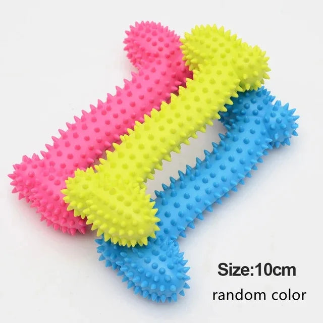 Rubber Chew Toy for Small Dogs – Teeth Cleaning & Bite-Resistant Puppy Training Toy