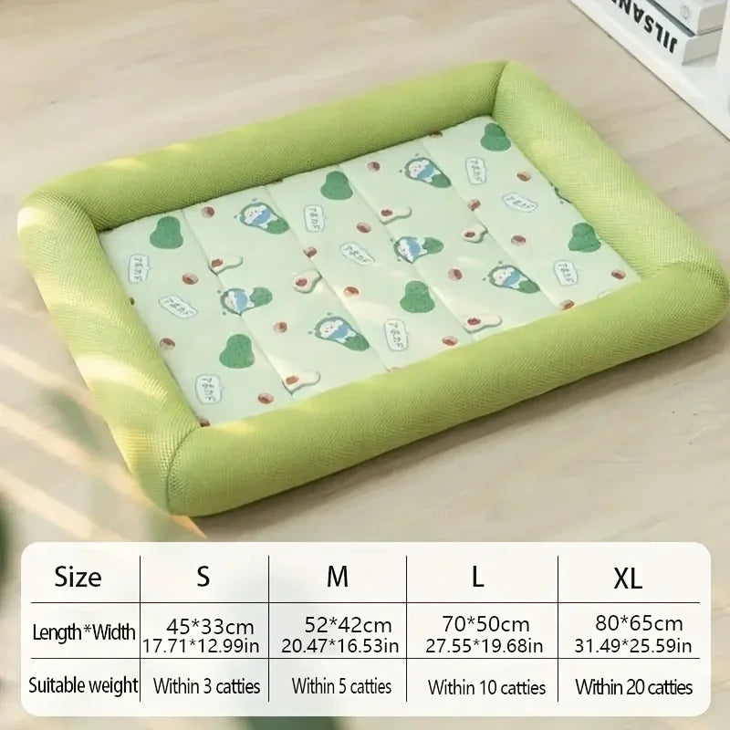 Cooling Puppy Bed – Summer Mat for Small to Large Dogs & Cats | Soft Fluffy Sofa Blanket Pet Cushion