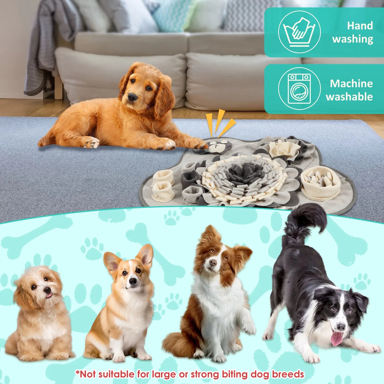 Dog Snuffle Mat – Interactive Feeding & Training Toy 🐶🌿