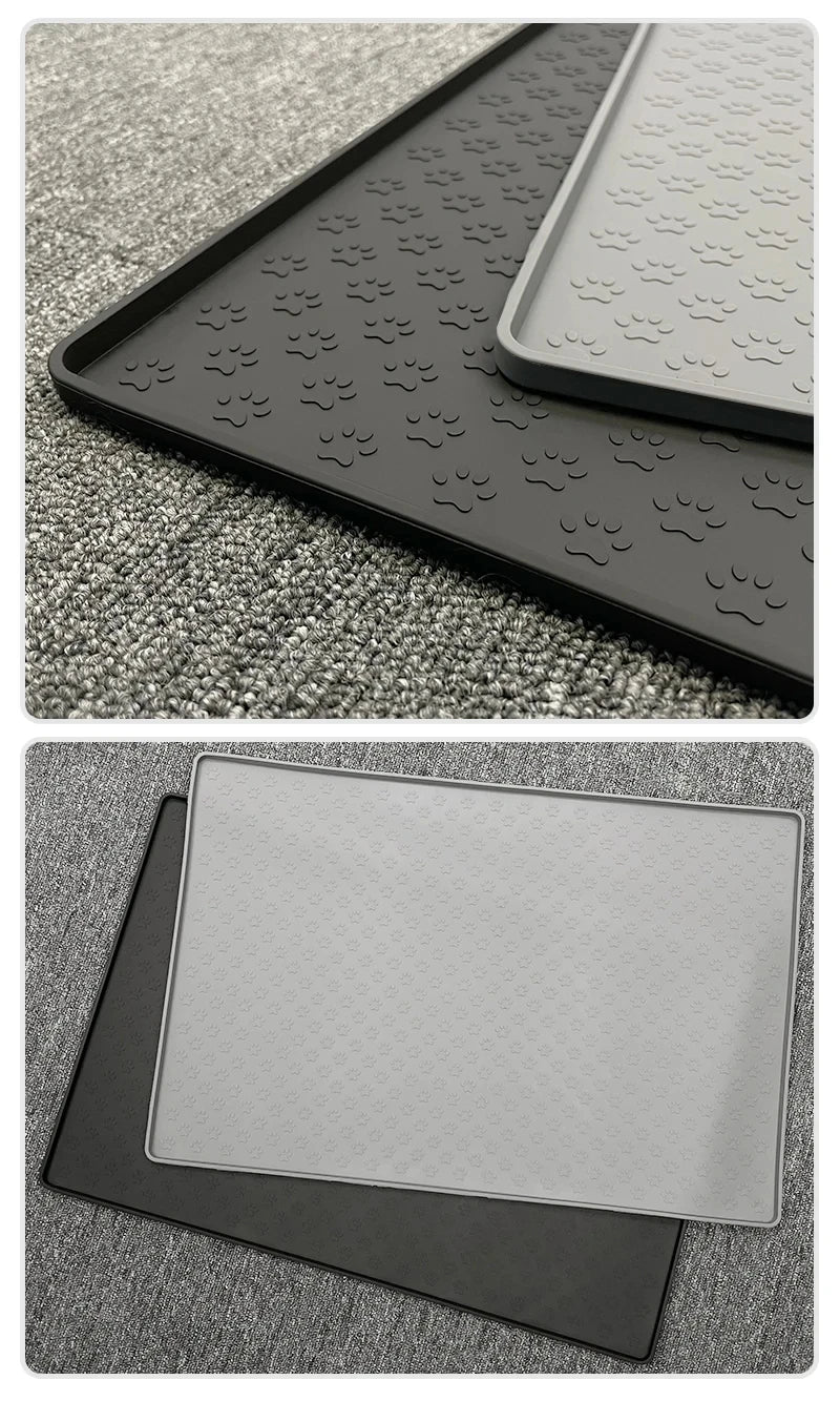 🐾 Silicone Waterproof Pet Feeding Mat – Non-Slip Food & Water Bowl Placemat for Cats & Dogs