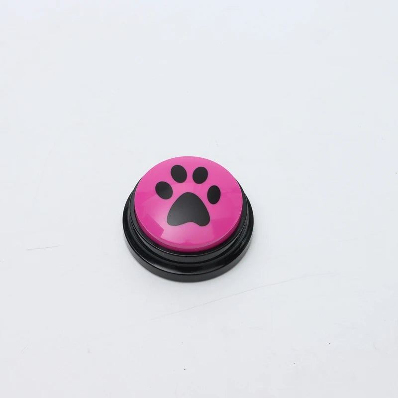 🎤 Pet Communication Button – Recordable Talking Training Toy with Cute Claw Print Design 🐾💡