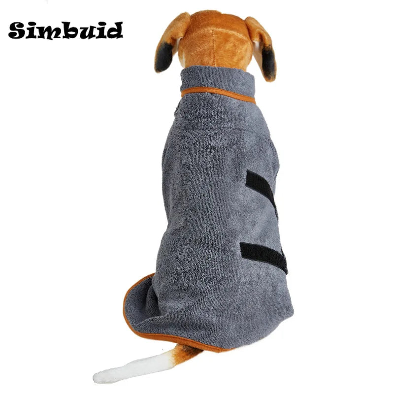 Pet Bathrobe Adjustable Towel – Super Fast-Drying Moisture Robe for Dogs (Large, Medium, Small)