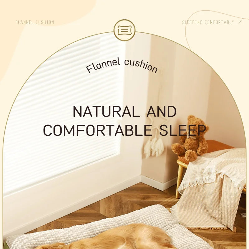 HOOPET Warm Dog Sleeping Bed – Soft Fleece Detachable Blanket Cushion for Small, Medium & Large Dogs