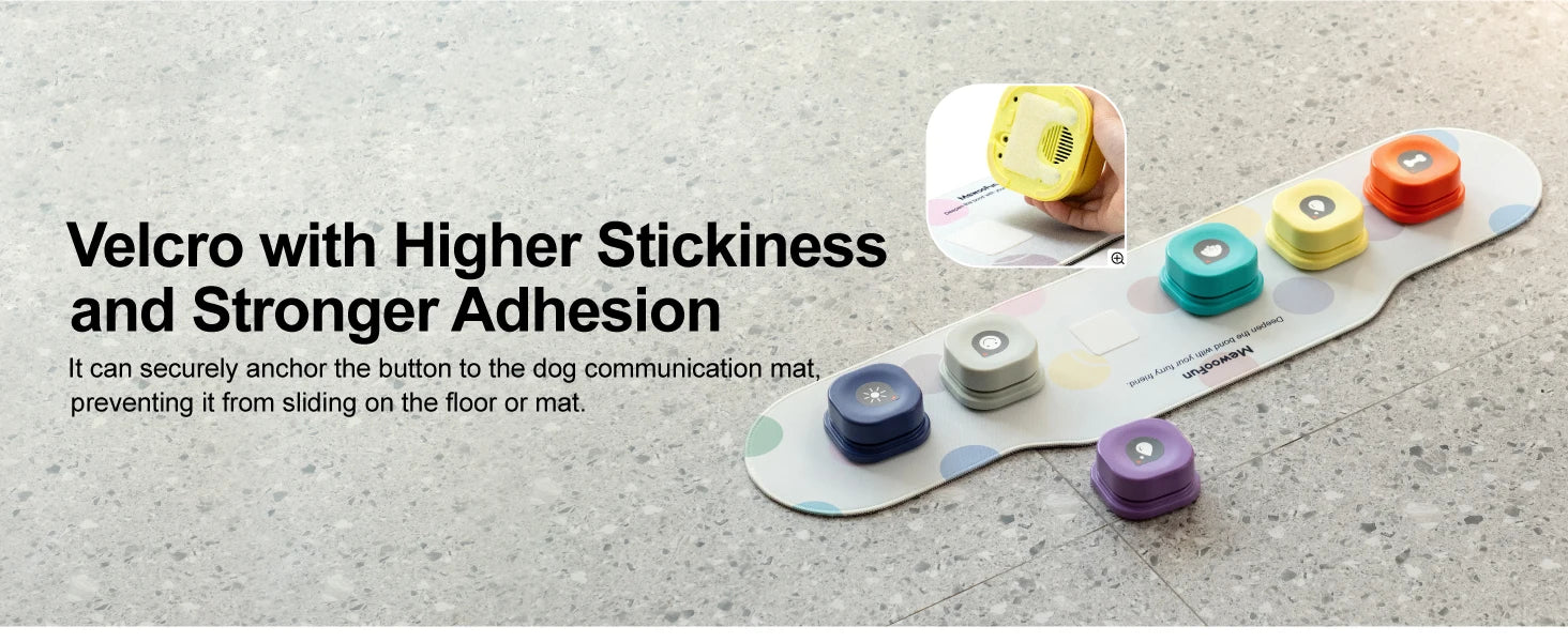 Mewoofun Talking Dog Buttons – Voice Recording Communication Buttons for Pets with Mat | Interactive Training Buzzer for Dogs & Cats