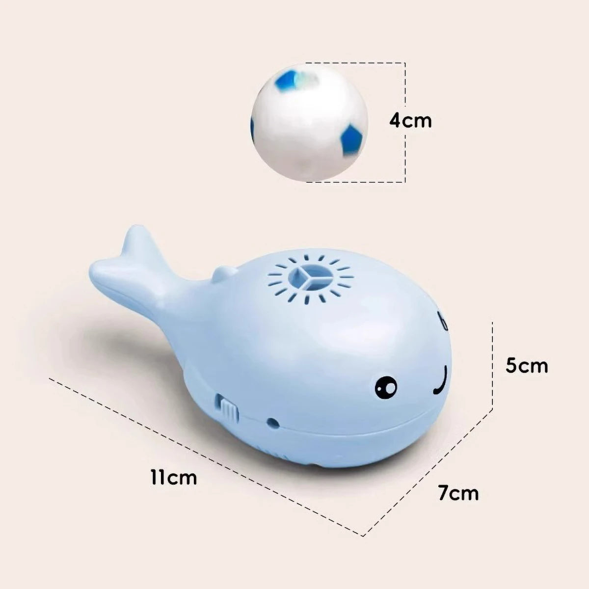 Whale Shaped Interactive Electric Floating Cat Toy – USB Powered Dual Fan Teaser