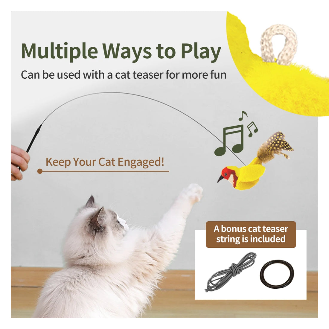 Chirp Bird Interactive Cat Toy with Realistic Sound 🐦🐾