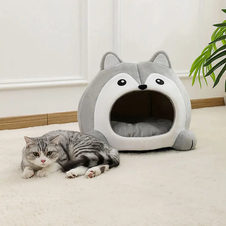 Ultra-Soft Cat Bed – Cozy Pet Basket Sofa, Small Dog Lounger, Kitten Cave