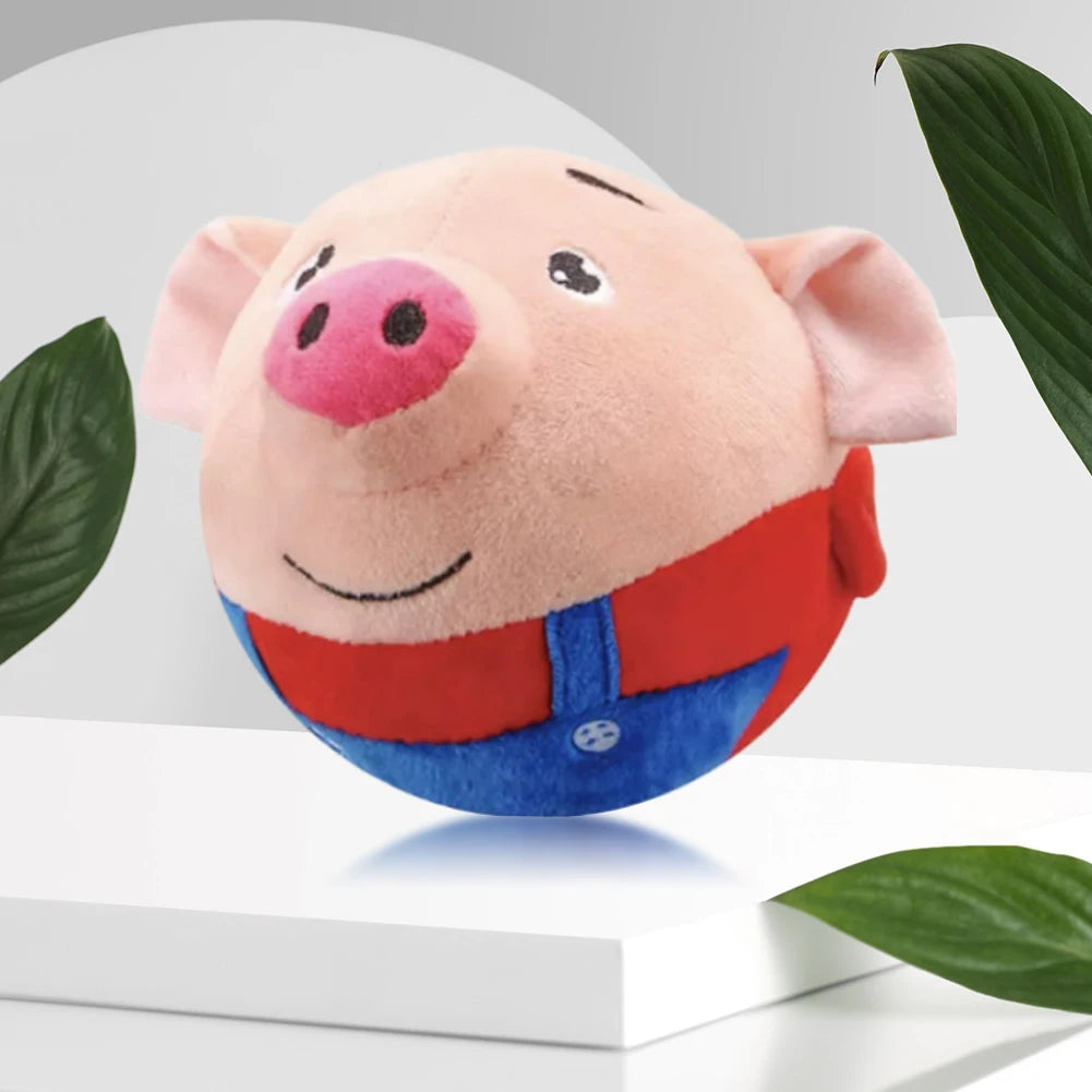 USB Rechargeable Talking Plush Dog Toy Ball – Interactive Bouncing Singing Pet Toy