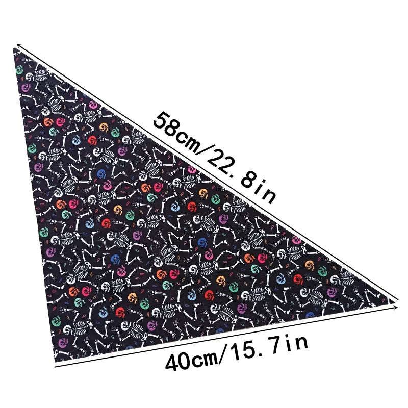 10Pcs Dog Bandana Set – Fruits, Plaid, Paw & Snowman Triangle Scarves for Small, Medium & Large Dogs