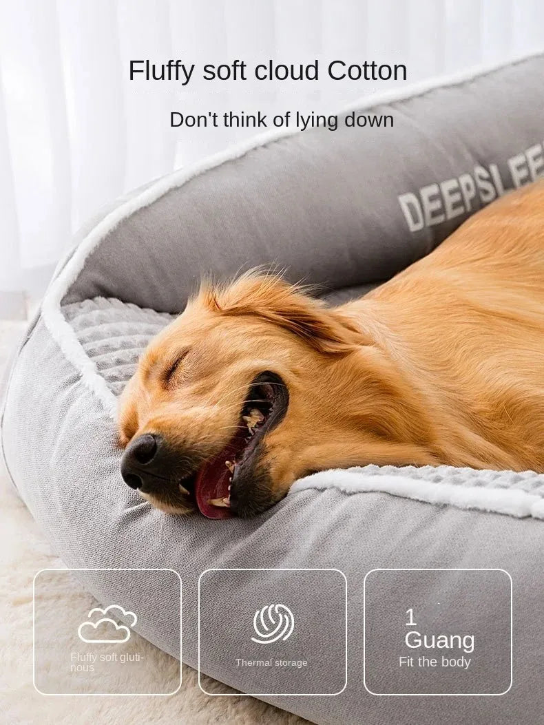 Warm Holiday Pet Bed – Winter Dog & Cat Sofa Bed for Halloween & Christmas