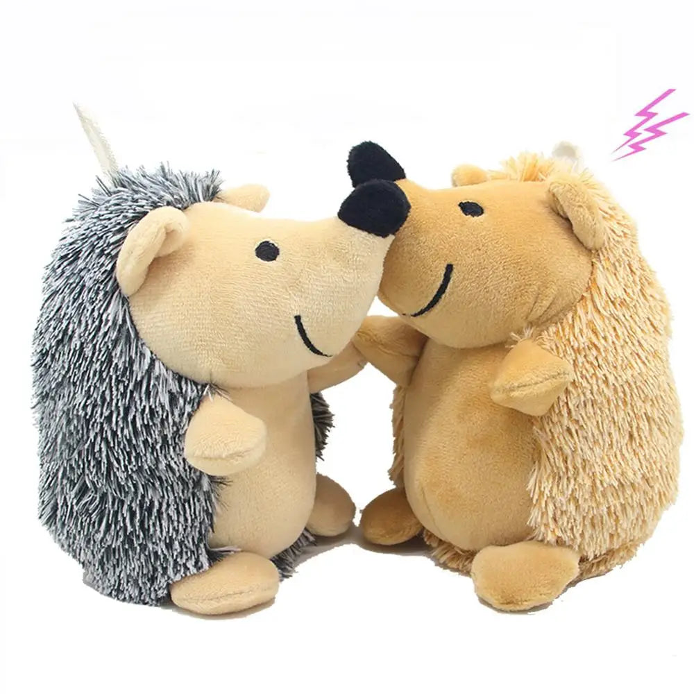 Hedgehog Plush Dog Toy – Squeaky & Bite-Resistant 🦔🐾