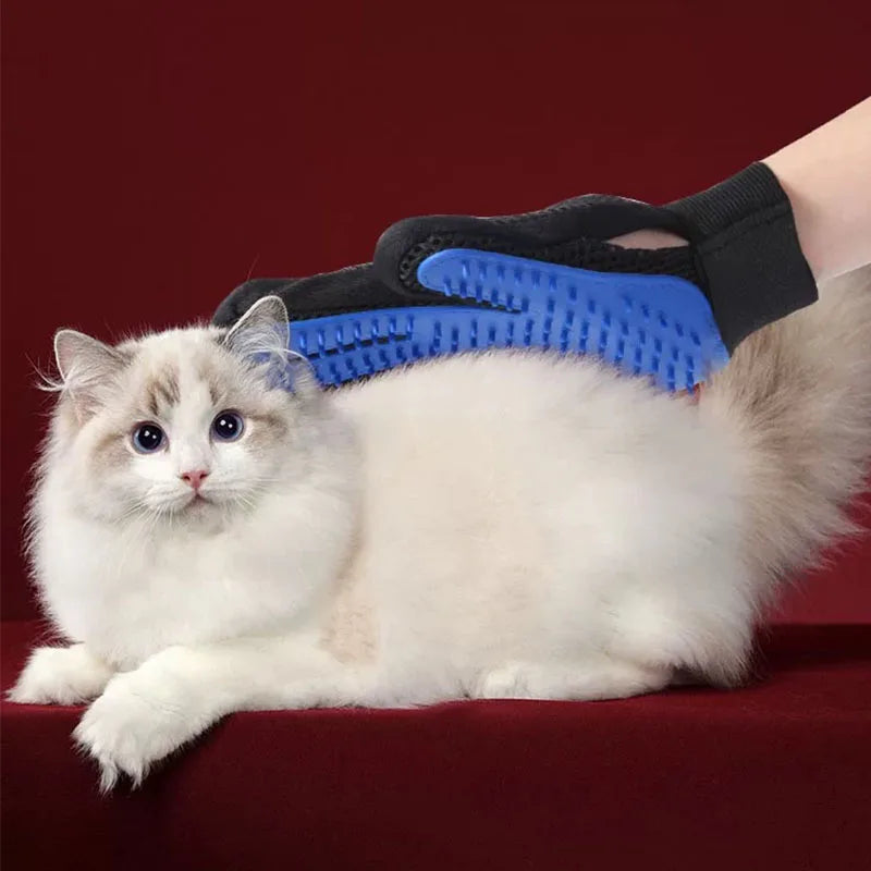 Pet Grooming Glove 🐾 Deshedding & Massage Brush for Dogs & Cats