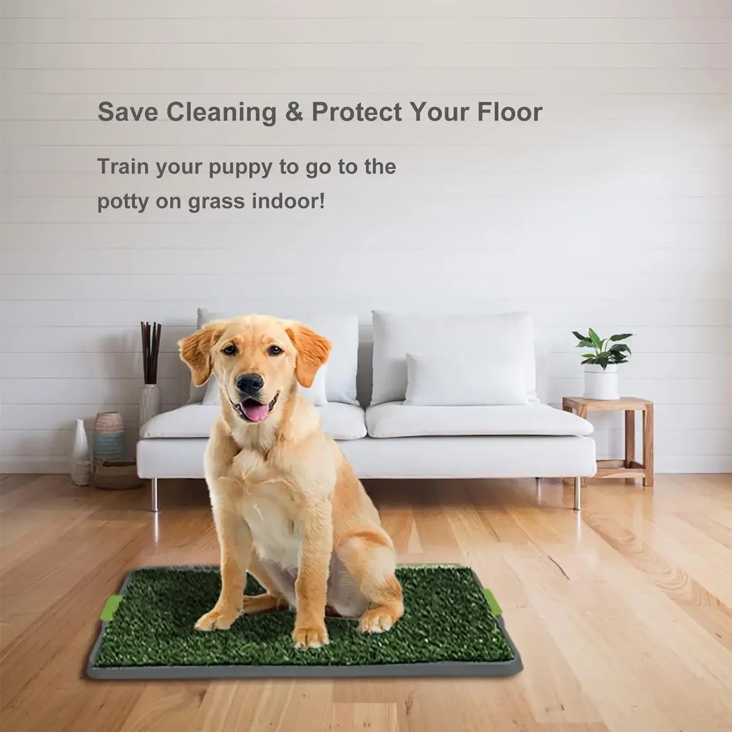 Artificial Grass Dog Potty Pad – Large Removable Pet Toilet with Anti-Splash Tray for Indoor Puppy Training