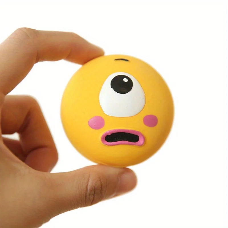 Squeaky Eyeball Dog Toy – Durable Latex Chew Ball | Interactive Training Sound Toy for Pets