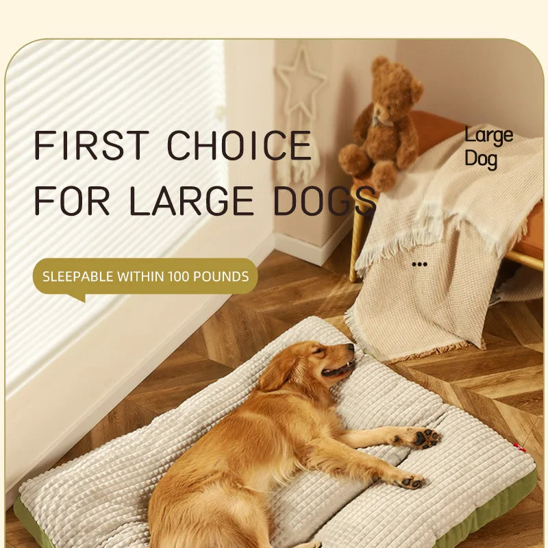 HOOPET Warm Dog Sleeping Bed – Soft Fleece Detachable Blanket Cushion for Small, Medium & Large Dogs