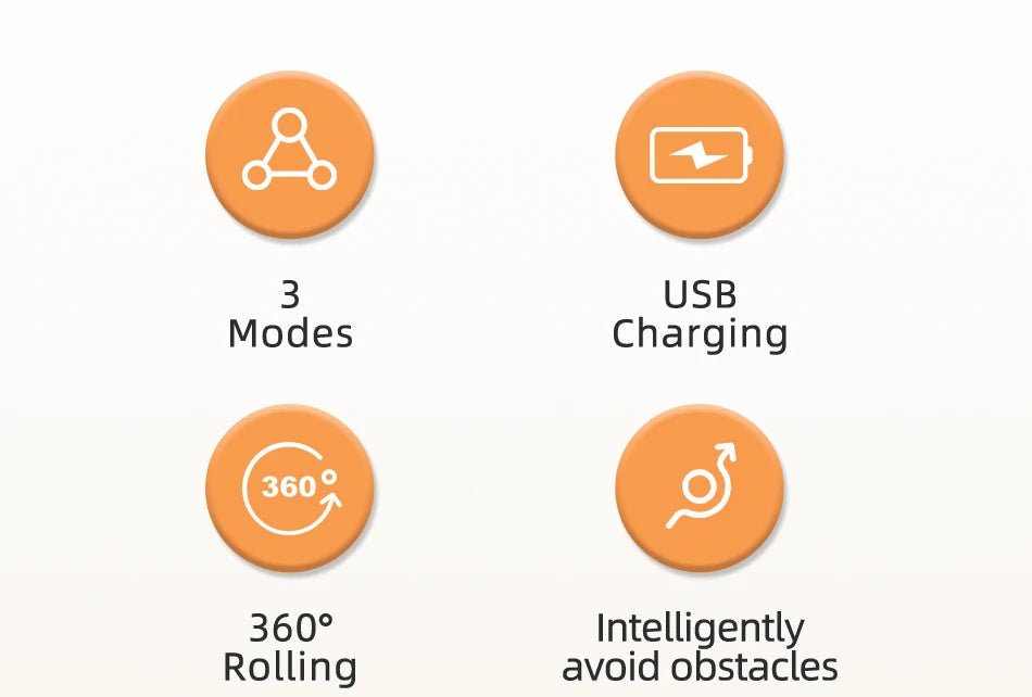 🐾 ROJECO Smart Interactive Cat Bouncing Ball – Self-Moving Electric Pet Toy for Cats & Dogs