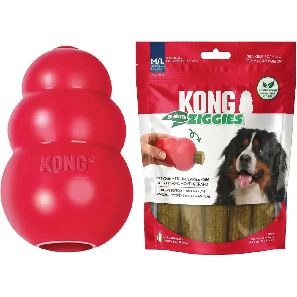 KONG Classic Toy + Ziggies Treats Combo Pack 🦴🐶