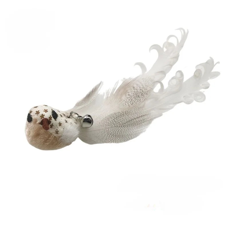 Hands-Free Bird & Feather Cat Wand – Suction Cup Interactive Toy with Bell