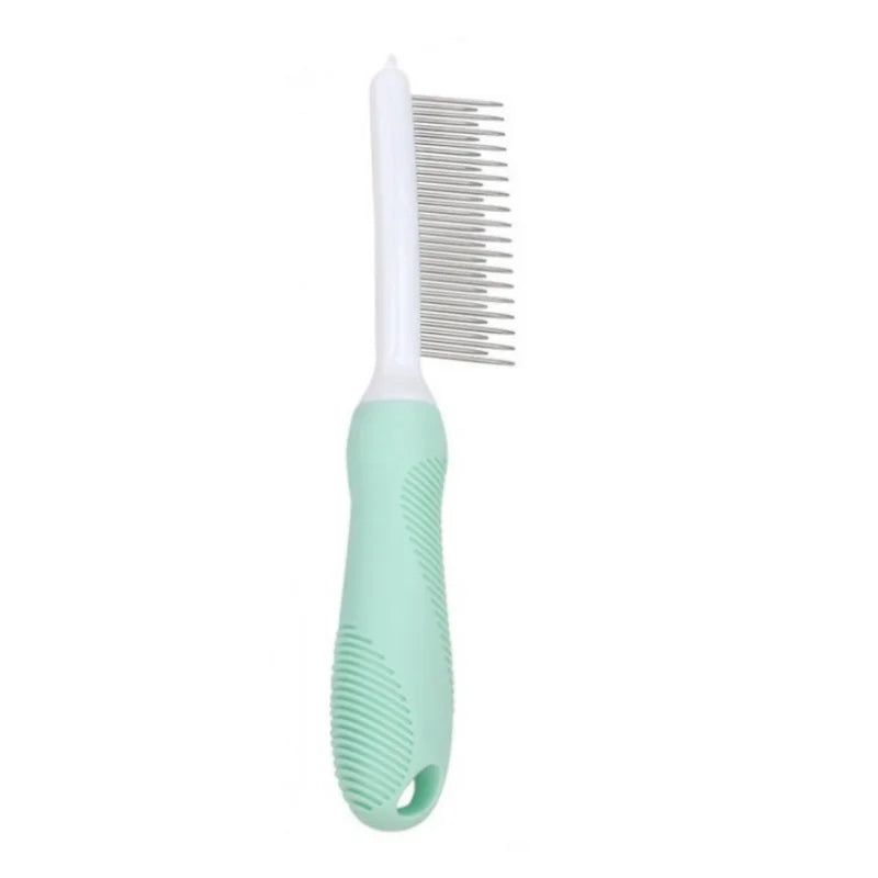 Poodle Detangling Pet Comb with Long & Short Stainless Steel Teeth