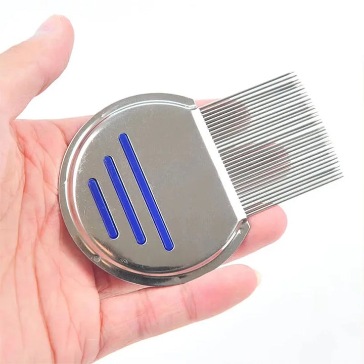 Stainless Steel Lice & Flea Comb – Metal Teeth Nit Remover for Pets, Adults & Kids