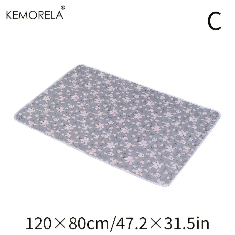 KEMORELA Washable Cage Mat for Guinea Pigs, Hamsters & Small Animals – 31"x47" Super Absorbent Non-Slip Pet Bedding