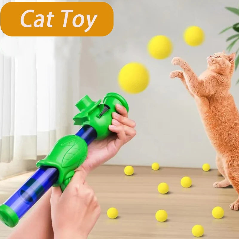 Interactive EVA Ball Launcher Set for Cats & Kittens – Continuous Shooting Pet Toy
