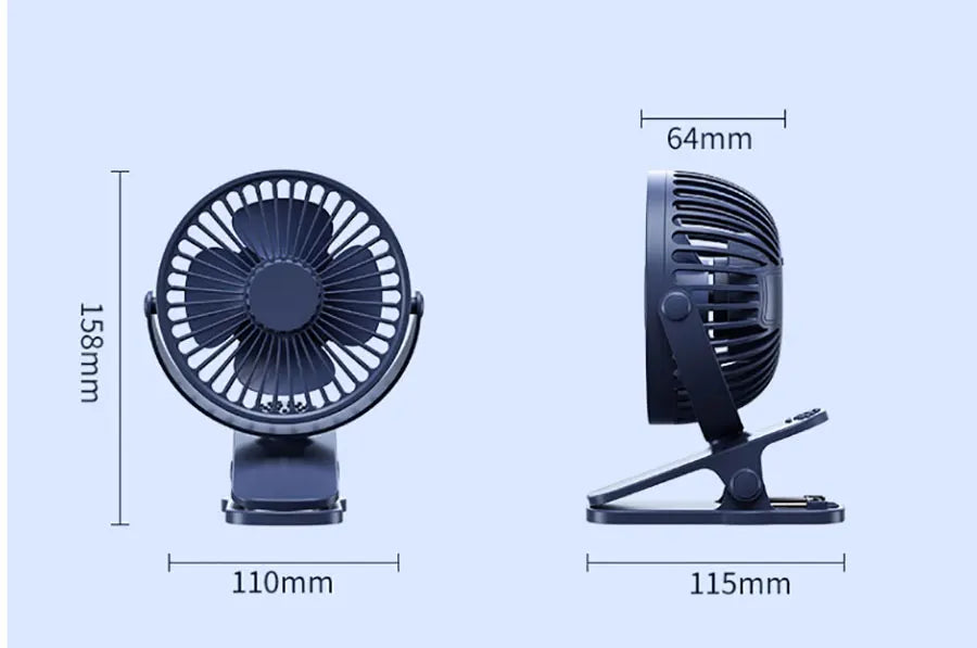 🌀 Xiaomi USB Handheld Clip Fan – Portable Rechargeable Mini Fan for Students & Travel