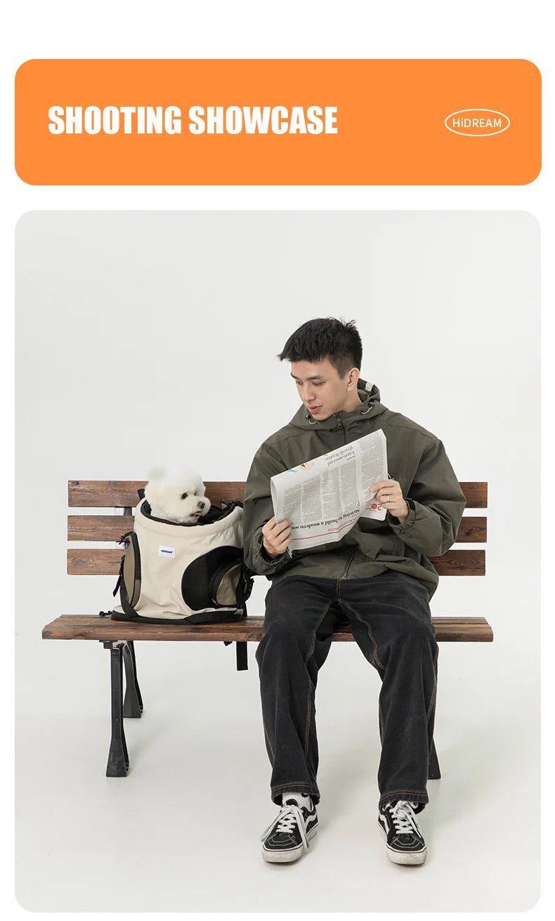 Pet Chest Backpack – Front Carrying Tote for Dogs & Cats, Breathable Outdoor Shoulder Bag, Portable Pet Travel Carrier