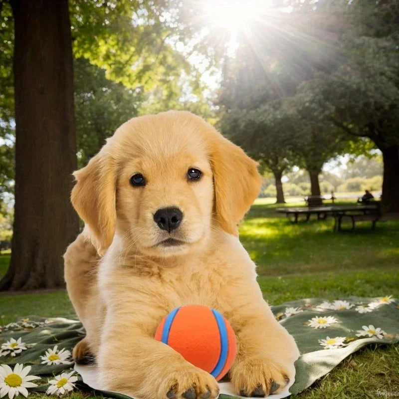 2pcs Orange Rubber Dog Balls – Durable Chew & Training Toys 🟠🐾