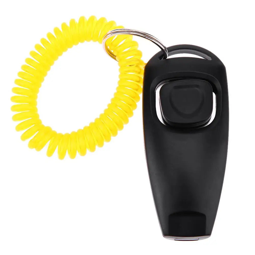 Pet Clicker & Training Whistle – Dog & Cat Obedience Trainer with Key Ring Attachment
