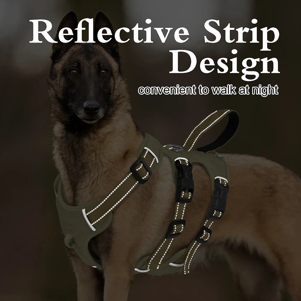 🐾 Waterproof Reflective Dog Harness – Padded & Secure for Outdoor Adventures!