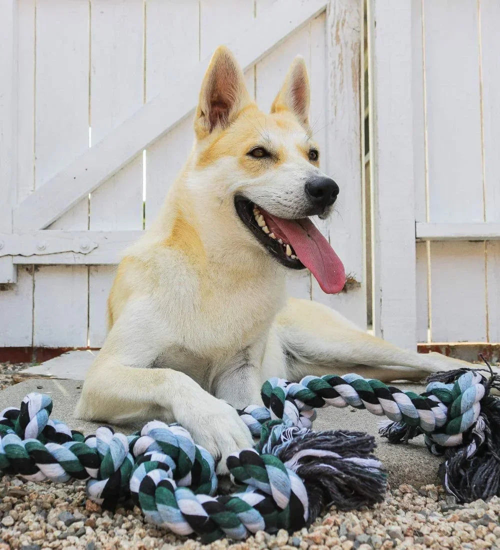 ATUBAN 42" Giant Dog Rope Toy – Indestructible 6-Knot Rope Tug Toy for Aggressive Chewers & Extra Large Dogs