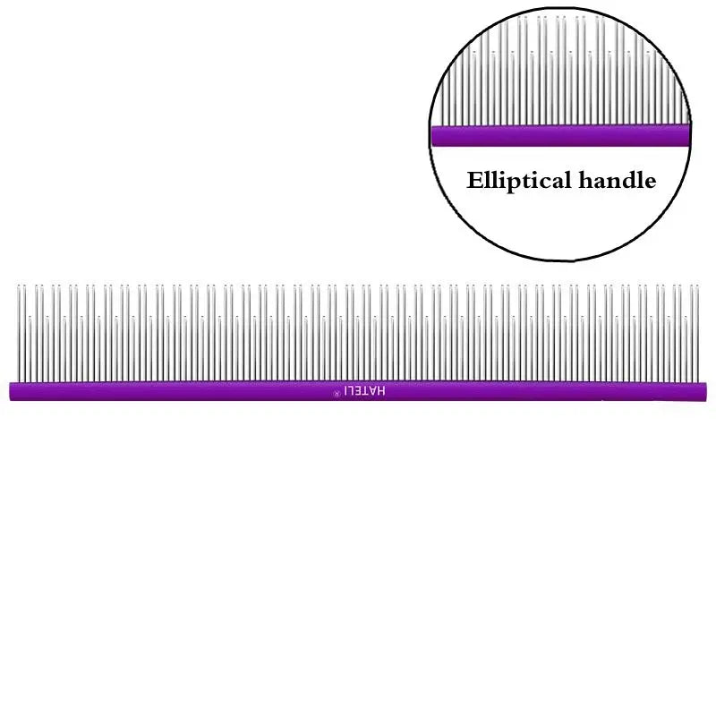 22cm Stainless Steel Pet Grooming Comb for Dogs & Cats