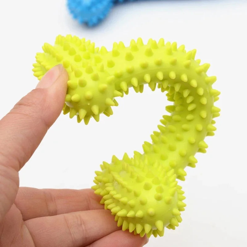 Rubber Chew Toy for Small Dogs – Teeth Cleaning & Bite-Resistant Puppy Training Toy