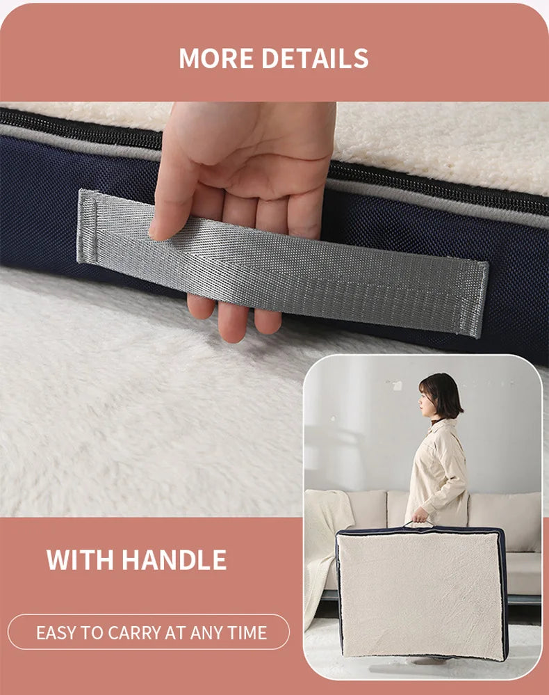 Large Elastic Sponge Dog Bed – All-Season Washable Pet Sofa Mat for Medium & Large Dogs, Cat Cushion Nest with Non-Slip Base